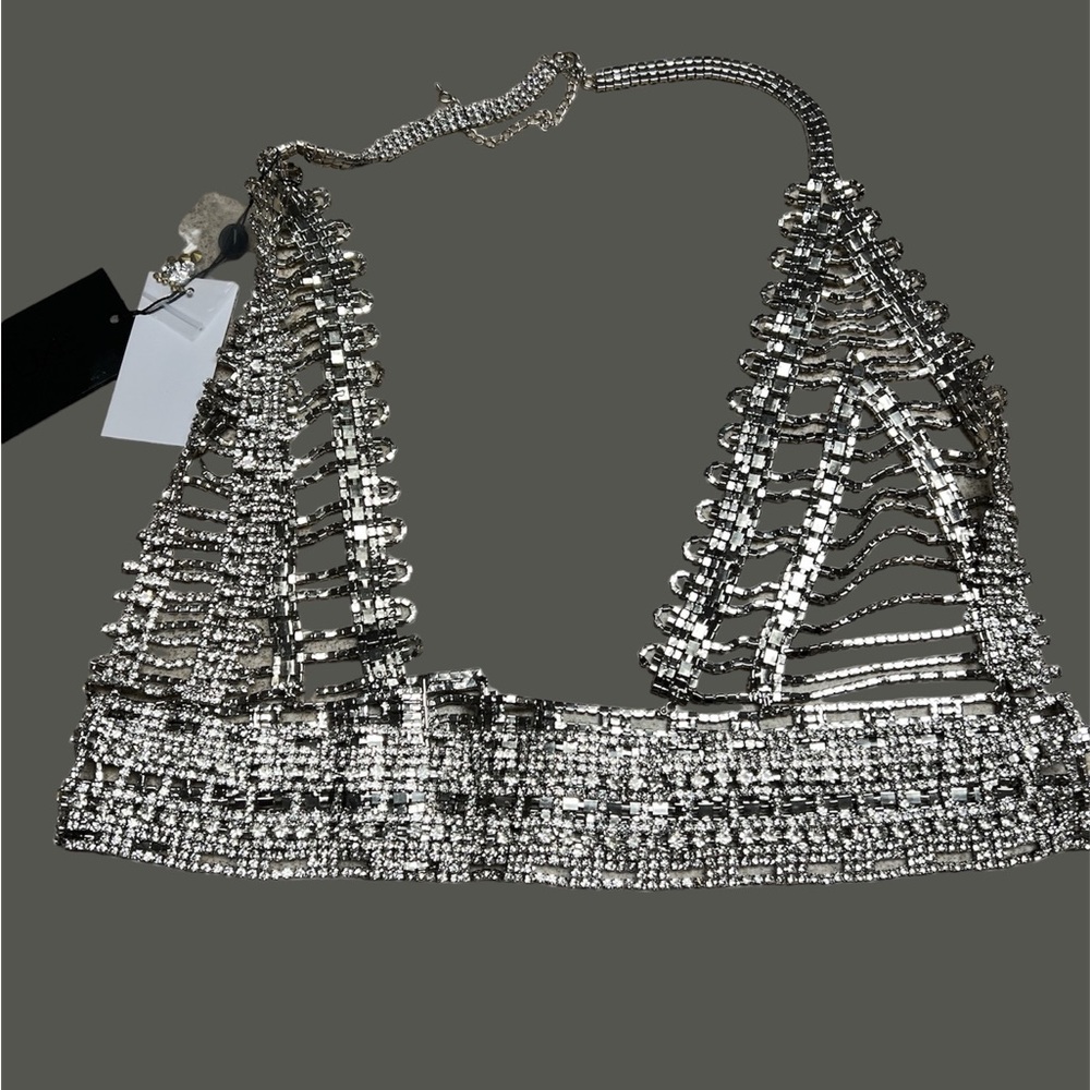 Rhinestone halter top